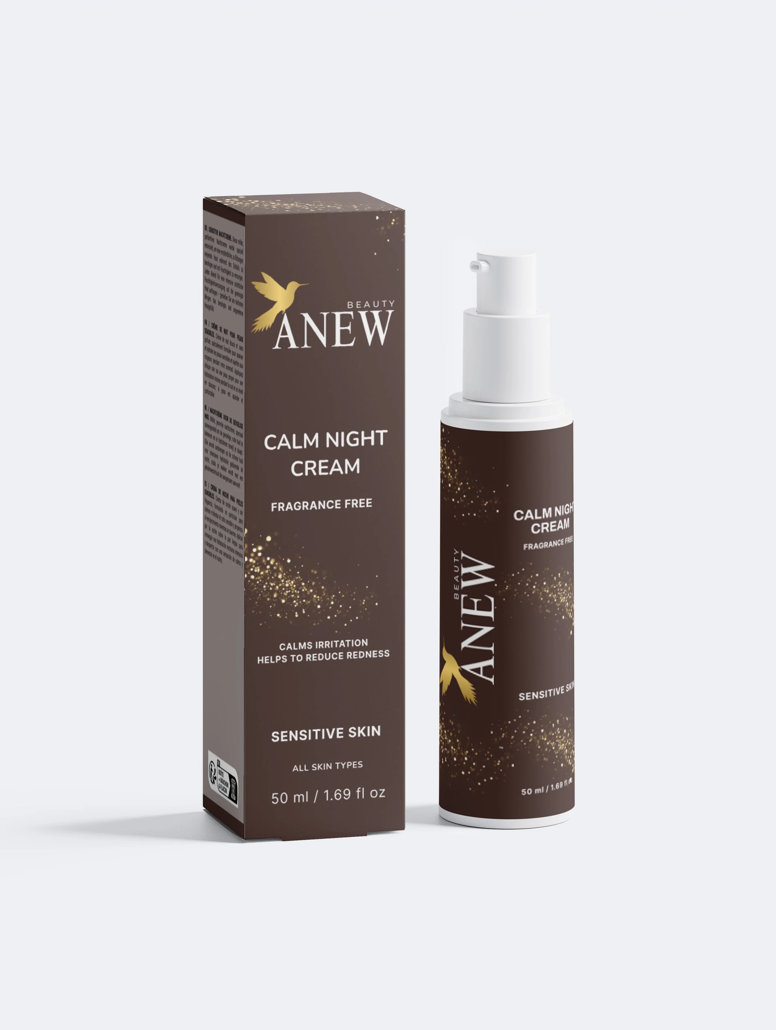 Sensitive Skin Overnight Cream, Fragrance-Free