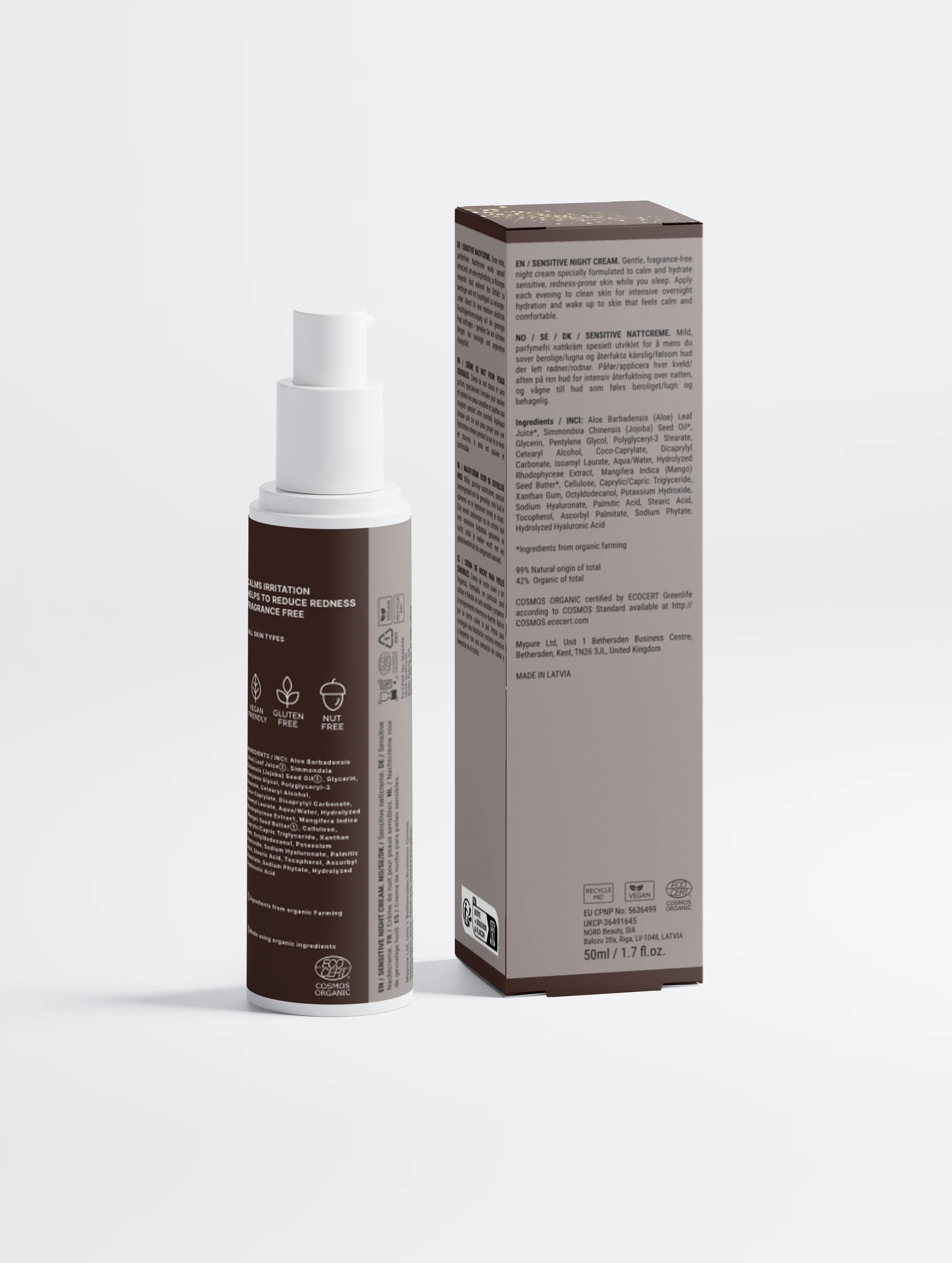 Sensitive Skin Overnight Cream, Fragrance-Free