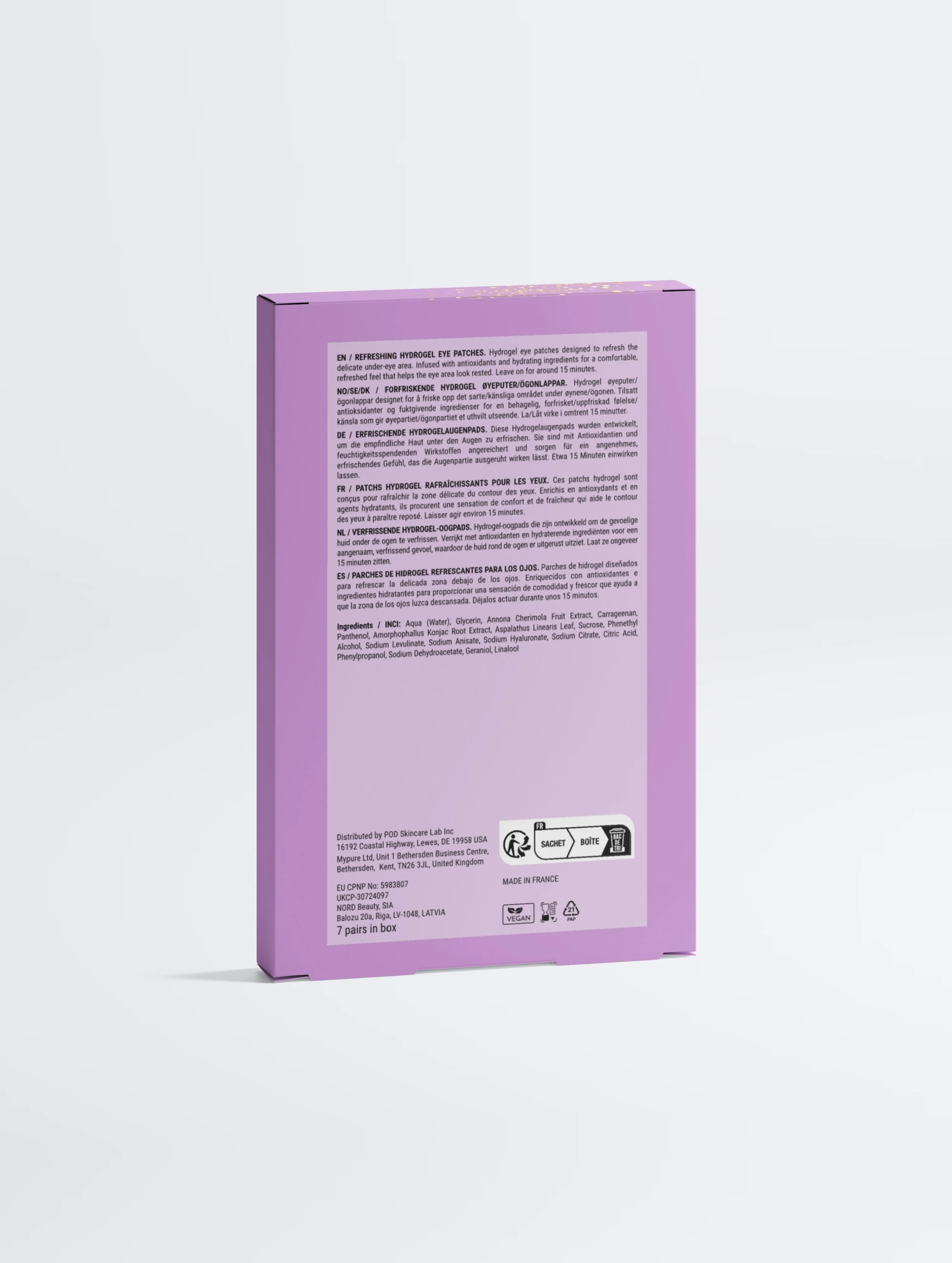 Anti-Fatigue Hydrogel Eye Patches