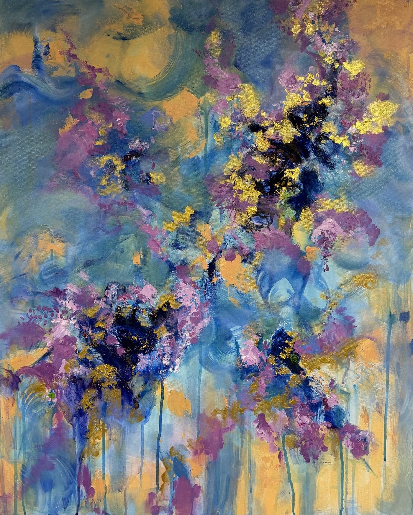 The Nebula Within, mixed-media painting by MH Tran