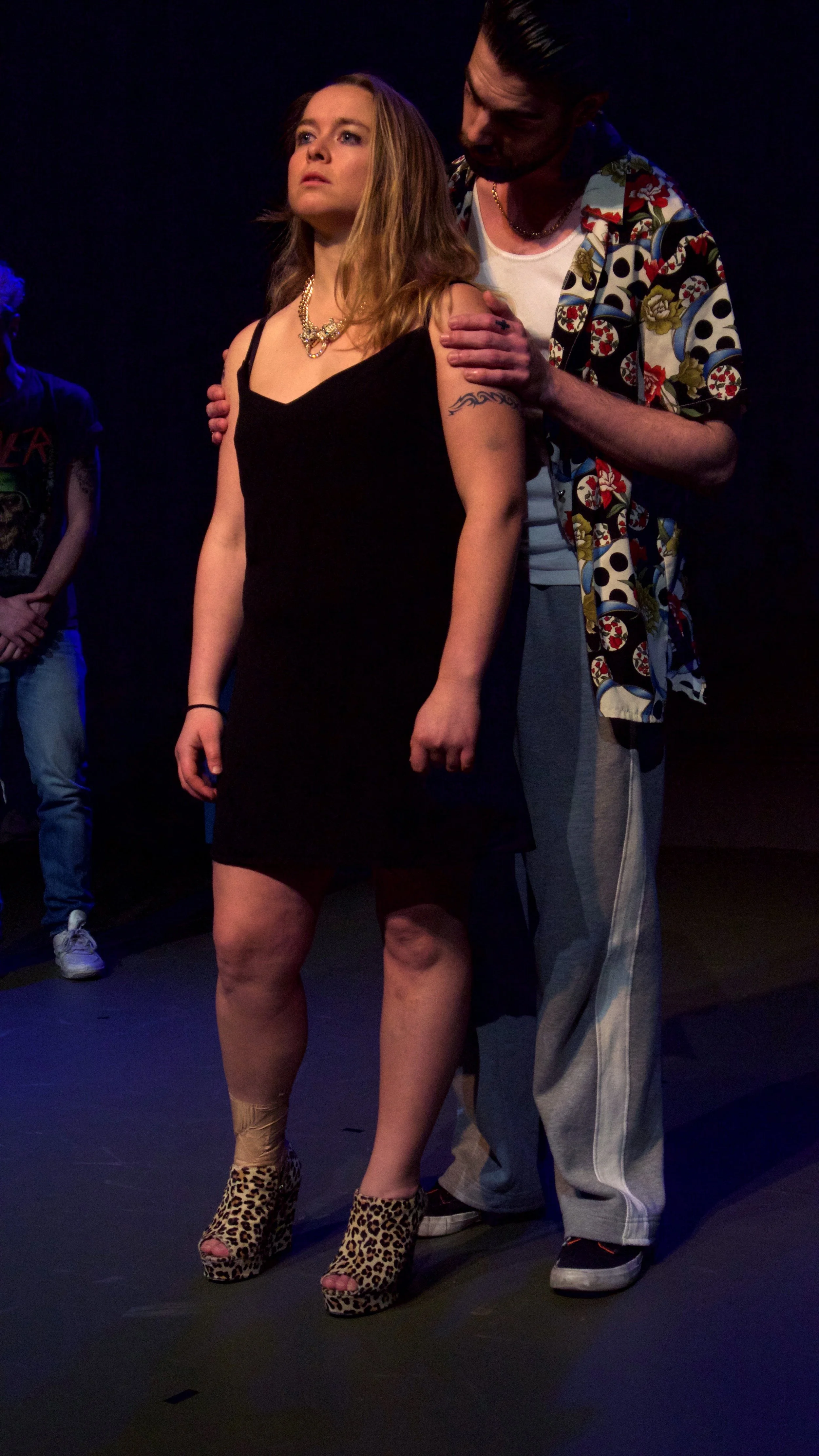 Kayla Hammill and Matt Furlani in David Williamson's Credentials on stage at La Mama Courthouse