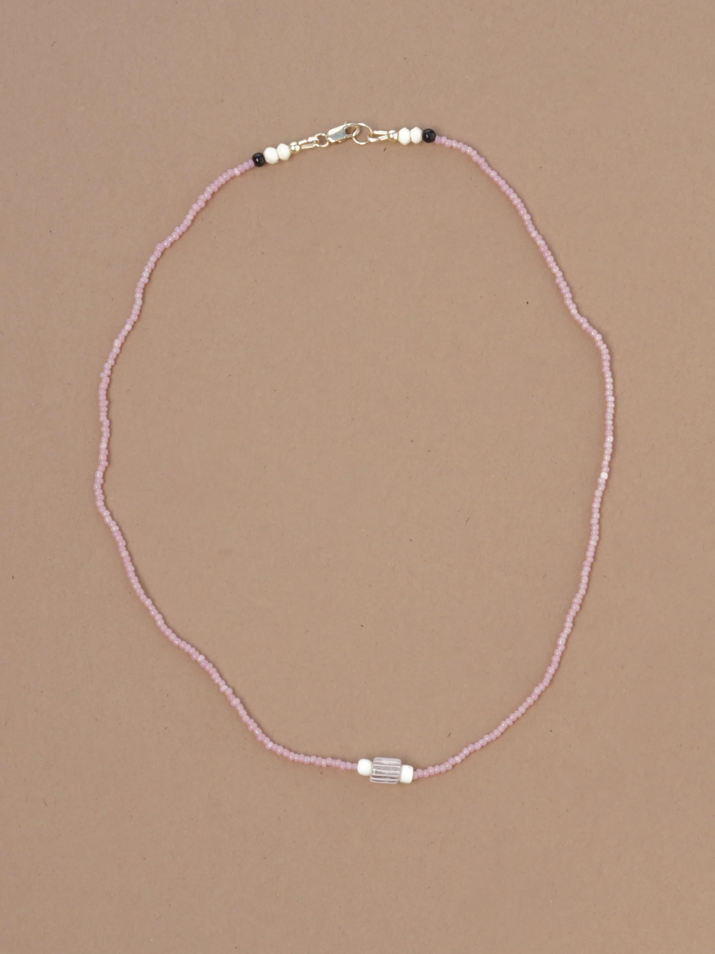 dusty pink | clear white stripe | 42cm