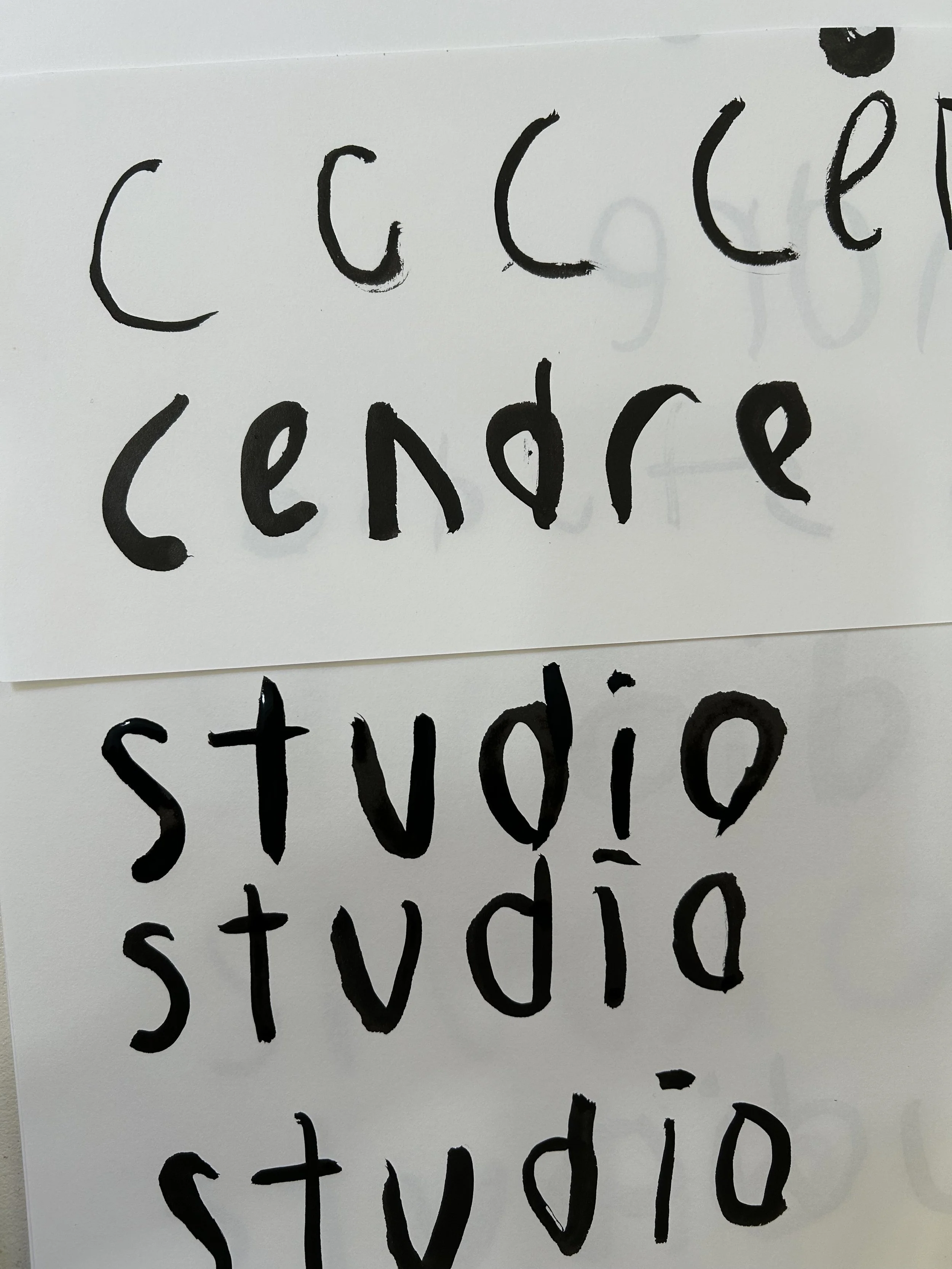 Hand painted ink font