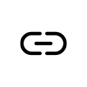 Blank black icon with chain link symbol on a black background.