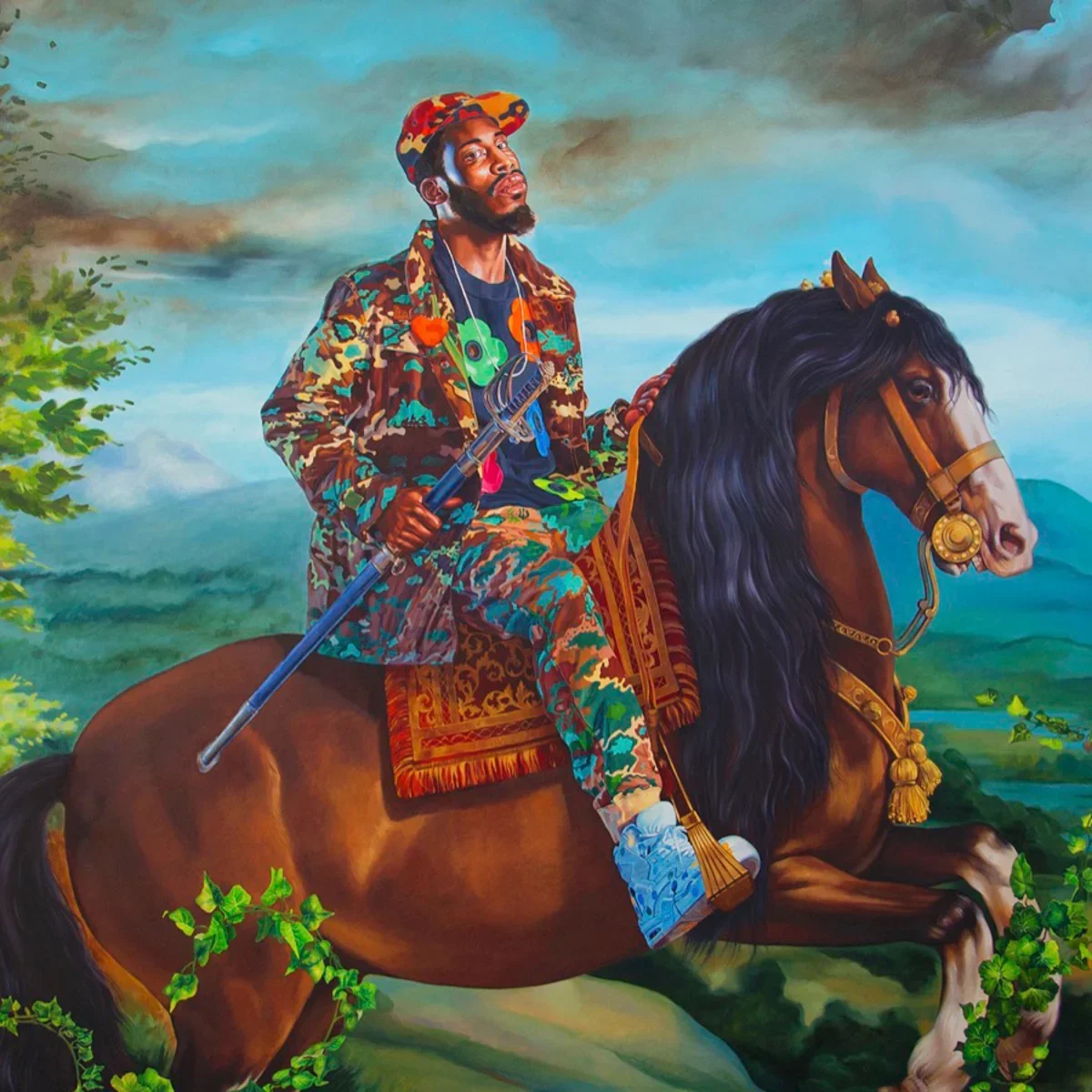 Kehinde Wiley, Equestrian Portrait of Philip IV, 2017