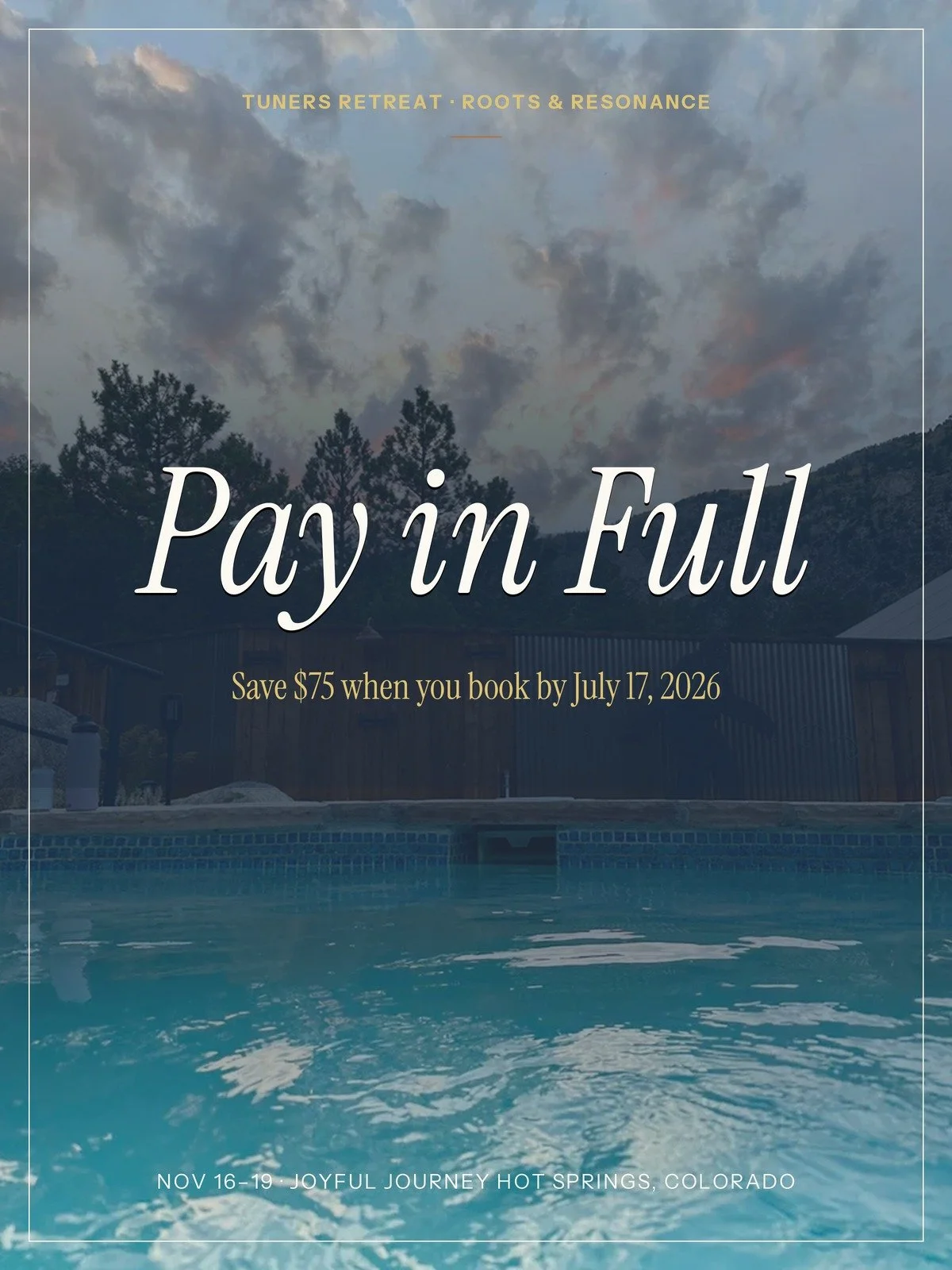 Colorado Tuners Retreat:  Pay in Full