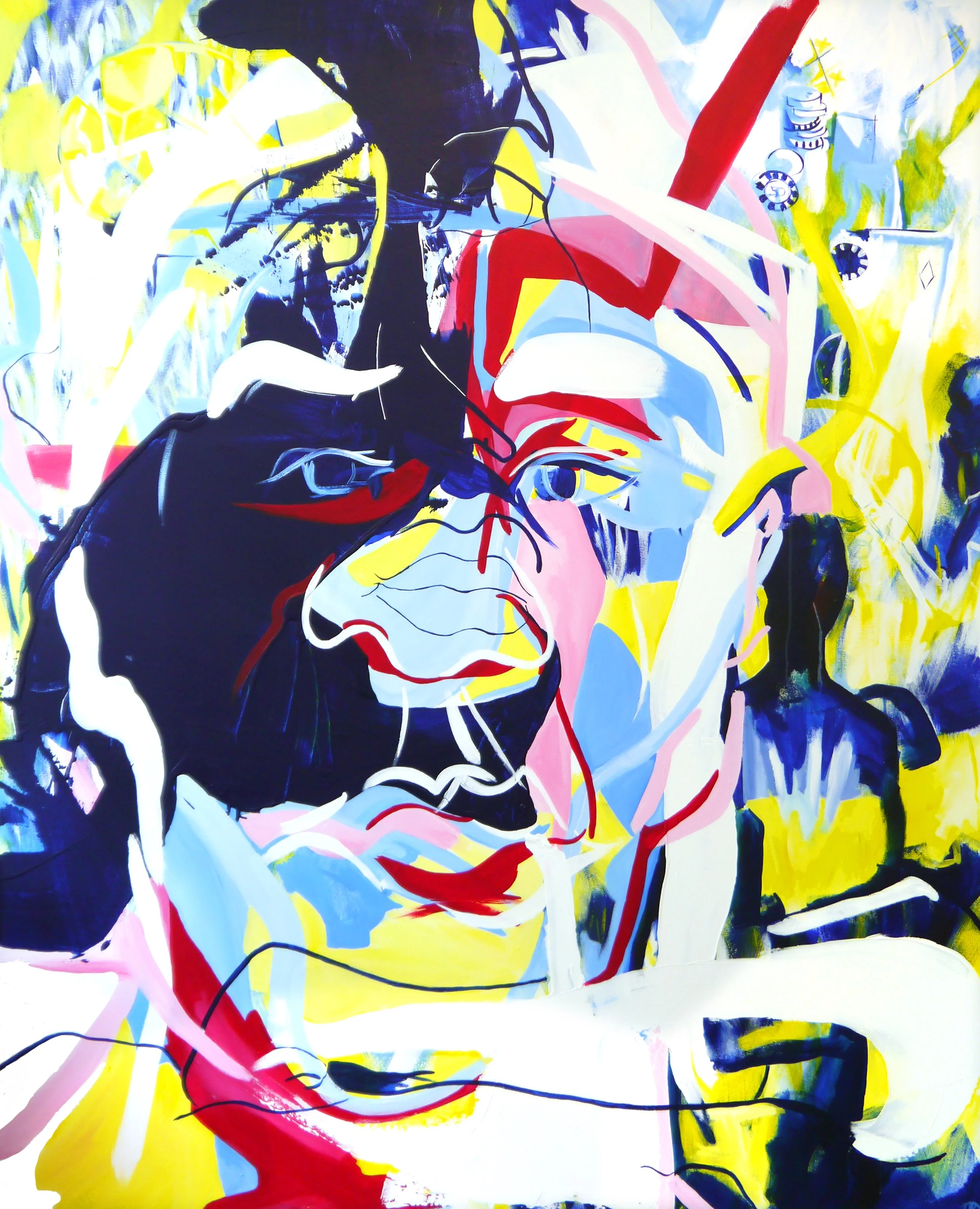 Eventually You Have To Talk (2015) 170 x 205cm, Acrylic on Canvas 