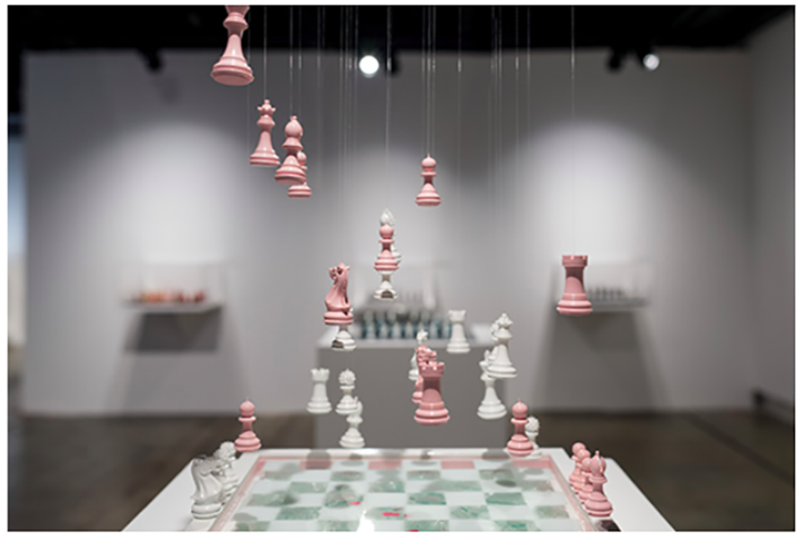 Glass Ceiling Chess Installation