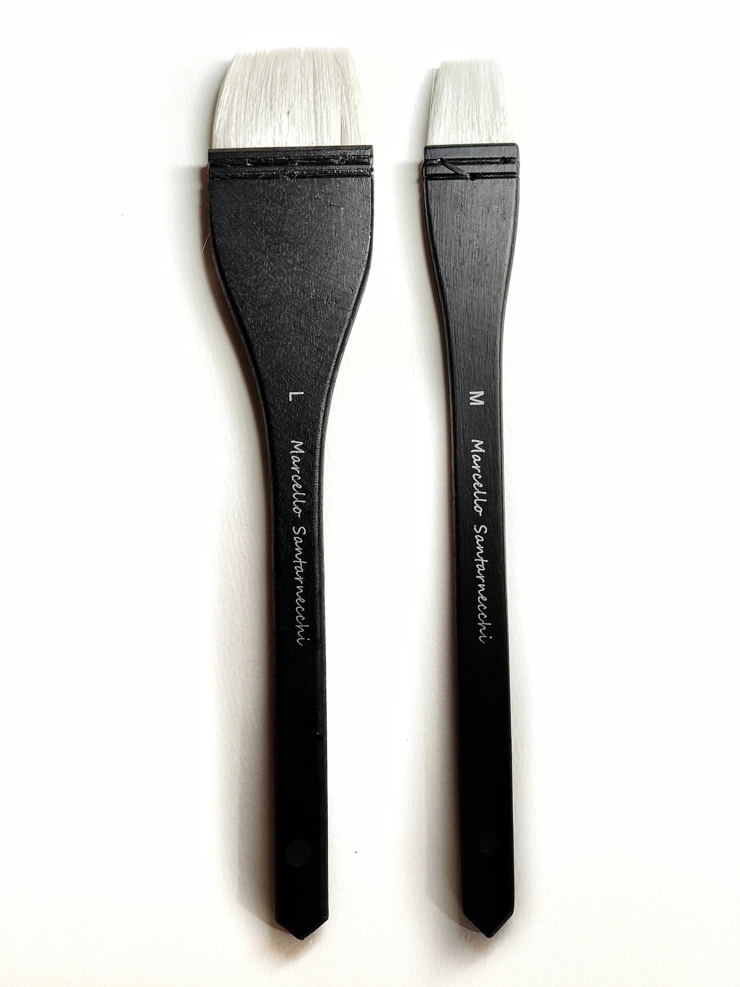 Set de 2 pinceaux Hake en poils de chèvre