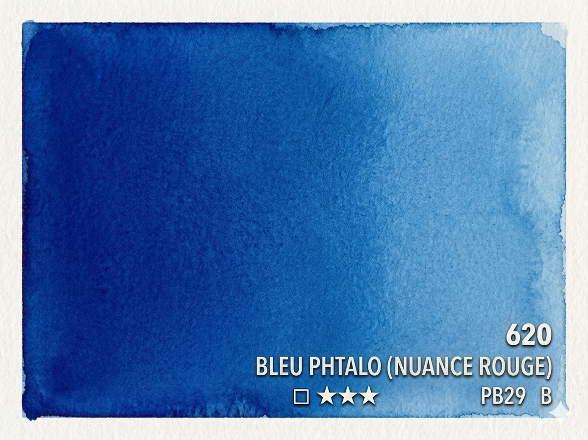 620. Bleu phtalo (nuance rouge)
