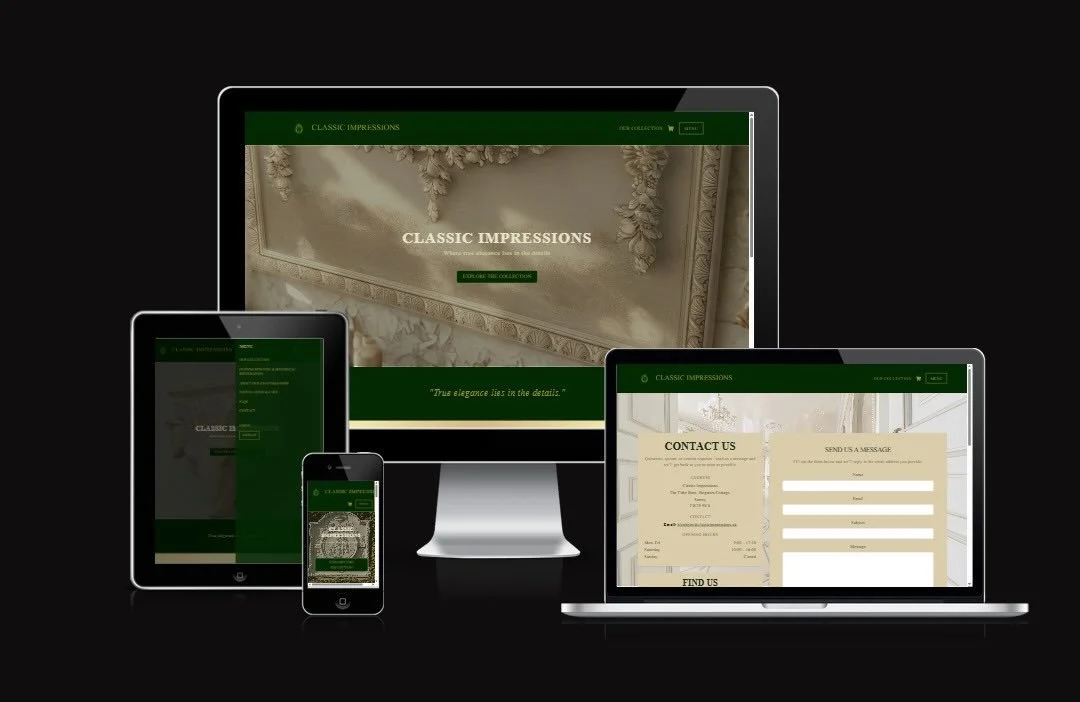 Project Launch 🏛️ | Classic Impressions

This one holds a special place for me.

Classic Impressions is a fully customised e-commerce store for a high-end luxury home d&eacute;cor brand and every detail of this build was intentional. Elegant. Consid