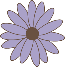 Purple flower with a dark center