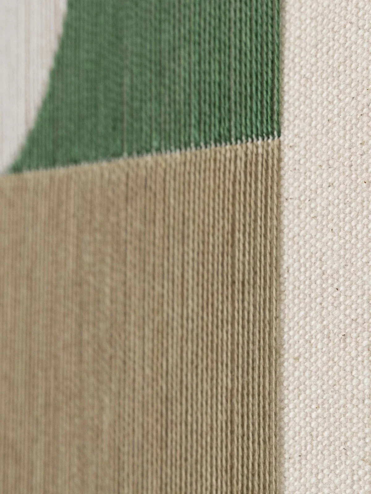 Close-up view of First Light In The Grove artwork showing cotton thread detail by Kateryna Chernetska