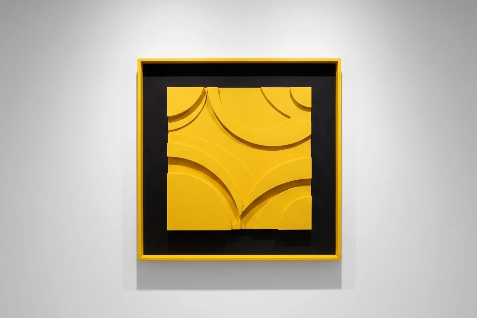 Yellow and black bas-relief, hand-painted, luxury hotel and residential interiors, Alessandro Butera 