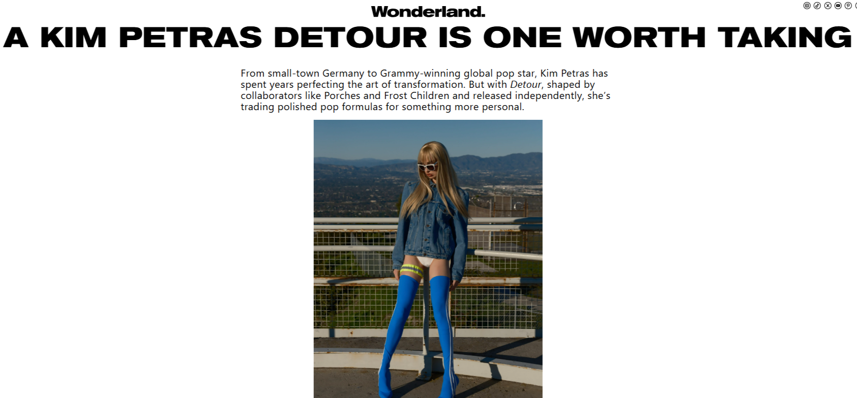 Kim Petras' interview with Wonderland Magazine
