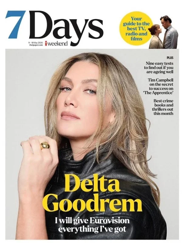 Delta Goodrem on the cover of The I Weekend