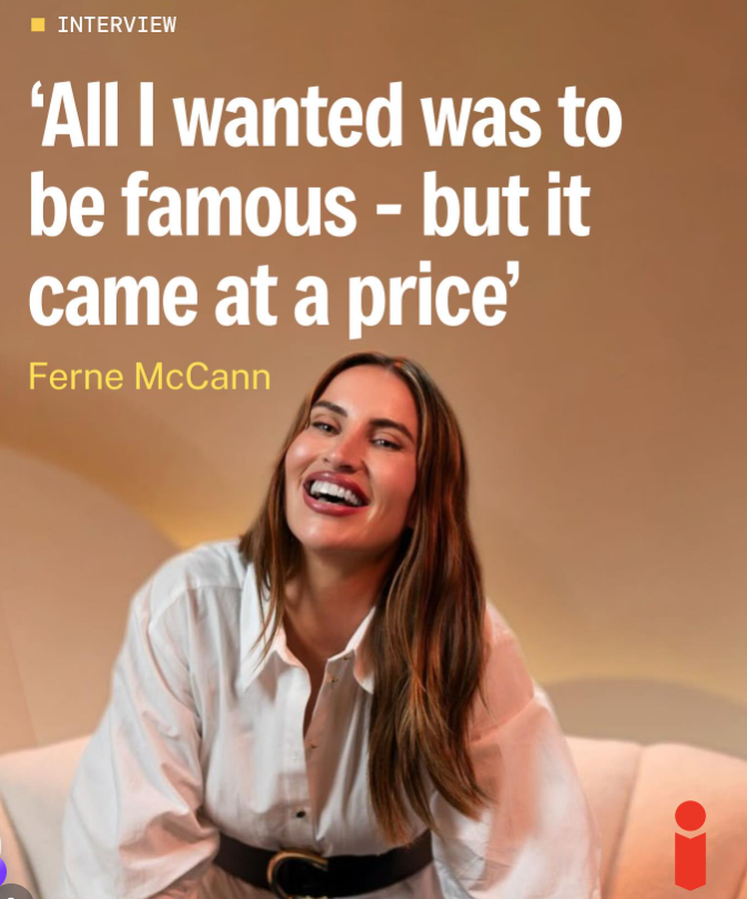 Ferne McCann interview for i Newspaper
