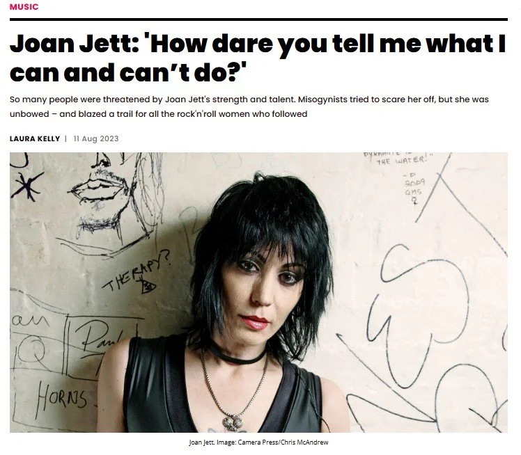 Joan Jett for the Big Issue ‘Letter to my younger self’