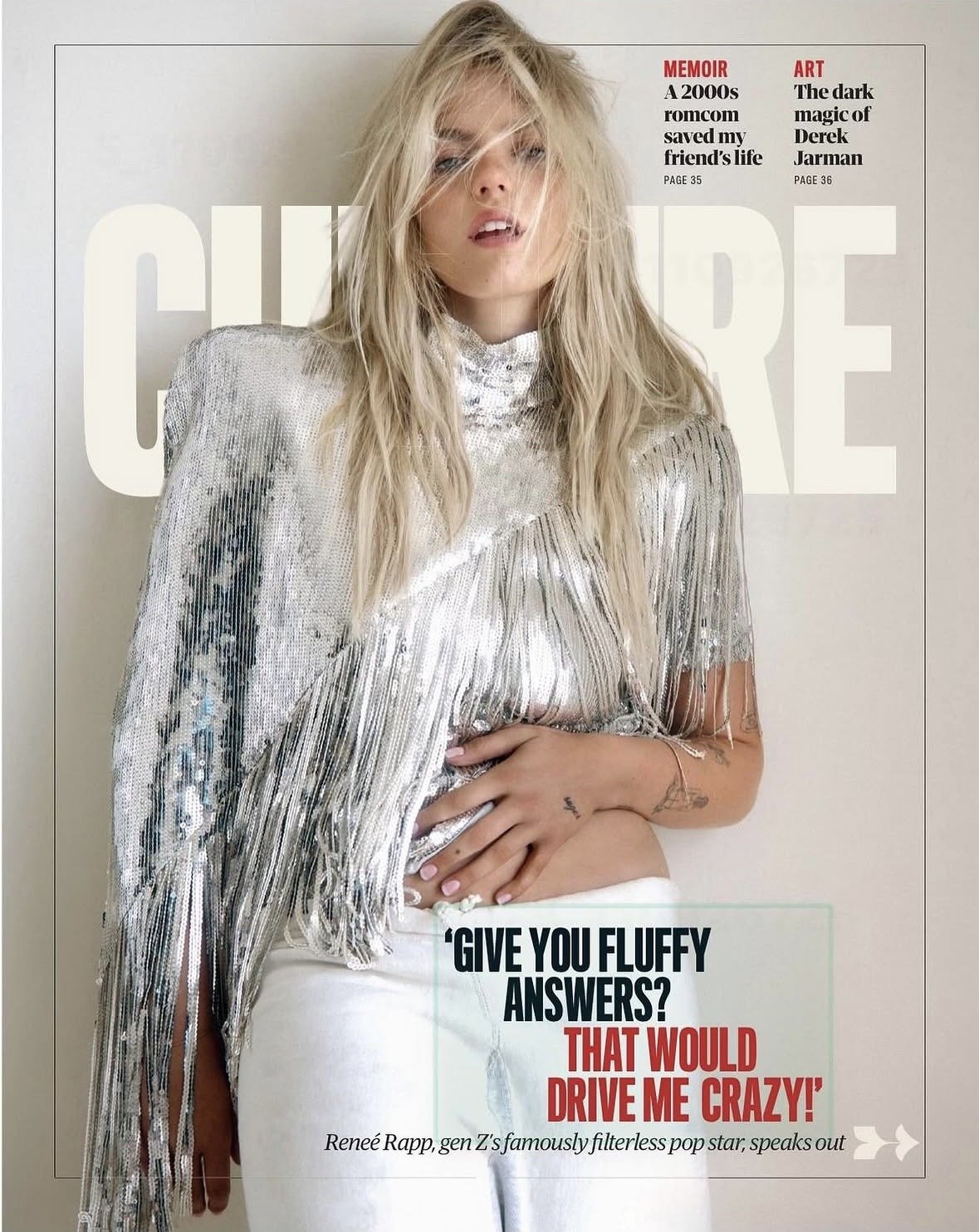 Reneé Rapp covers Guardian Culture Magazine 