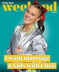 JoJo Siwa on the cover for Daily Mail Weekend Magazine