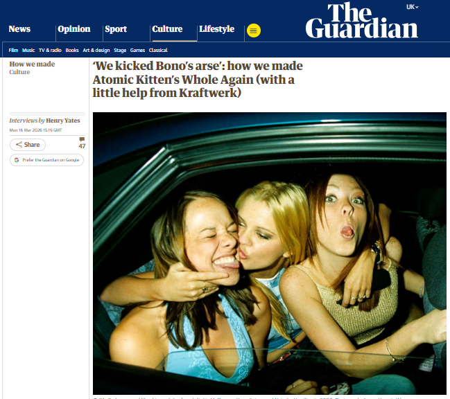 Natasha Hamilton interviews for the Guardian "How We Made It"
