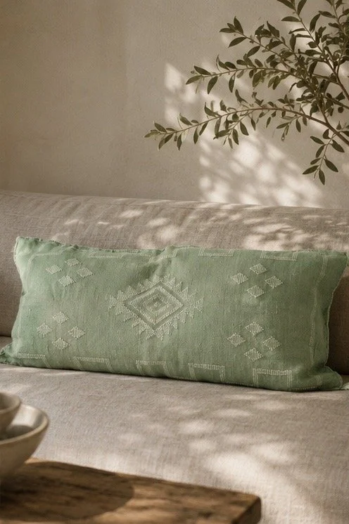 Cactus Silk Bolster Cushion