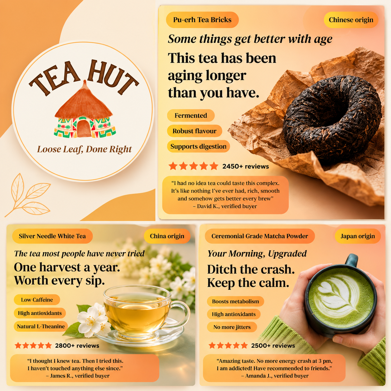 Tea Hut Social Media Posts