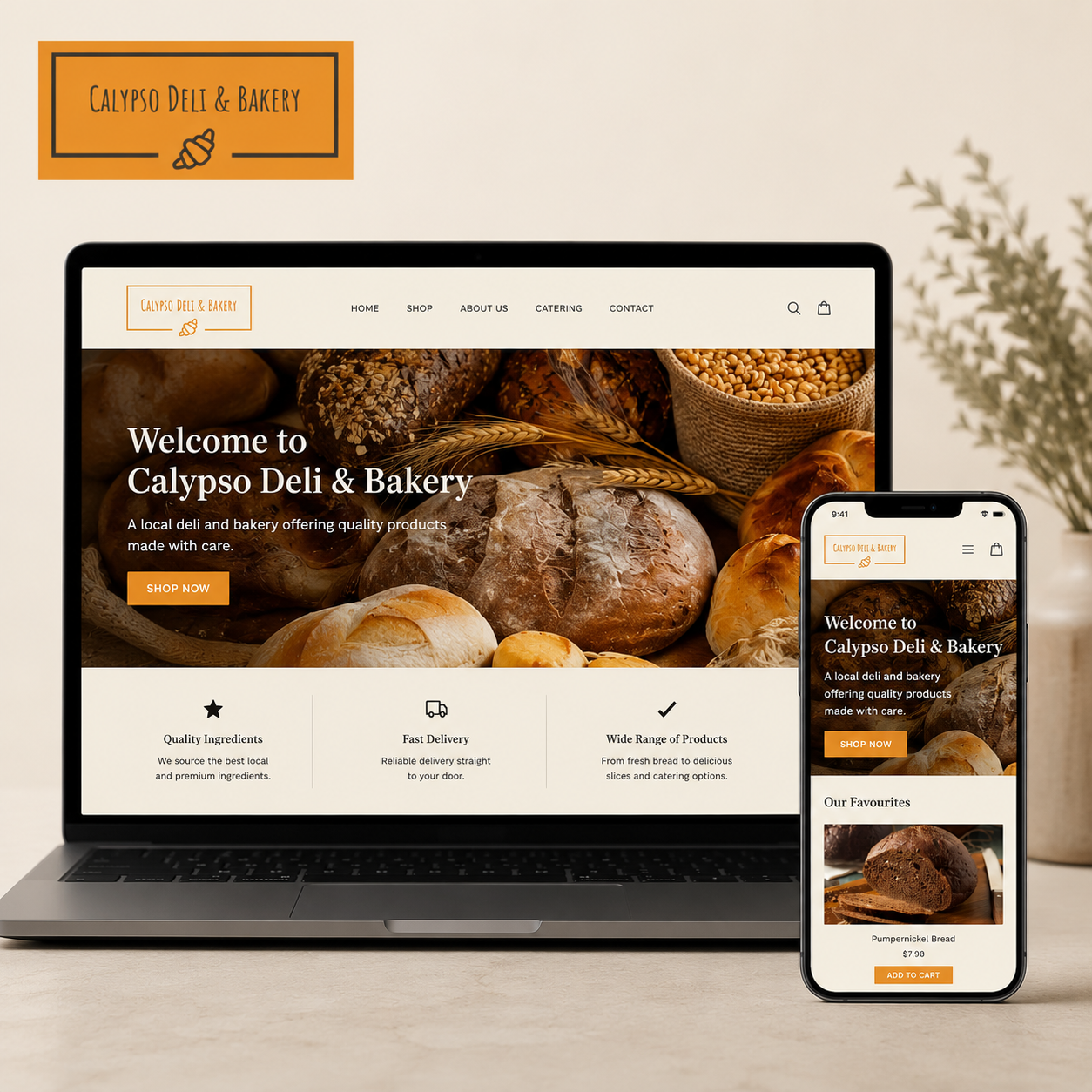 Calypso Deli & Bakery WordPress Website