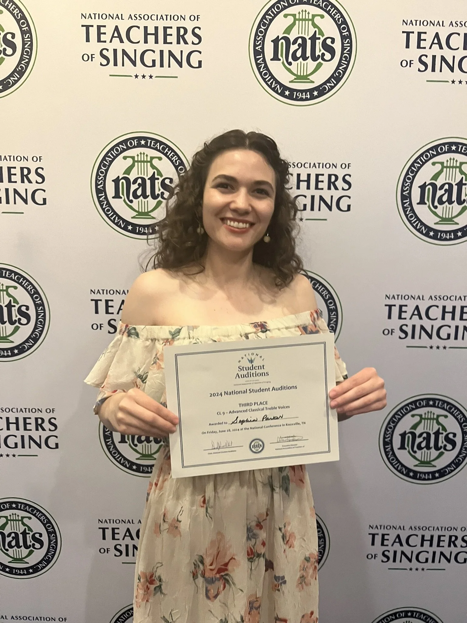 National Student Auditions (NATS), 3rd Place award. 2024