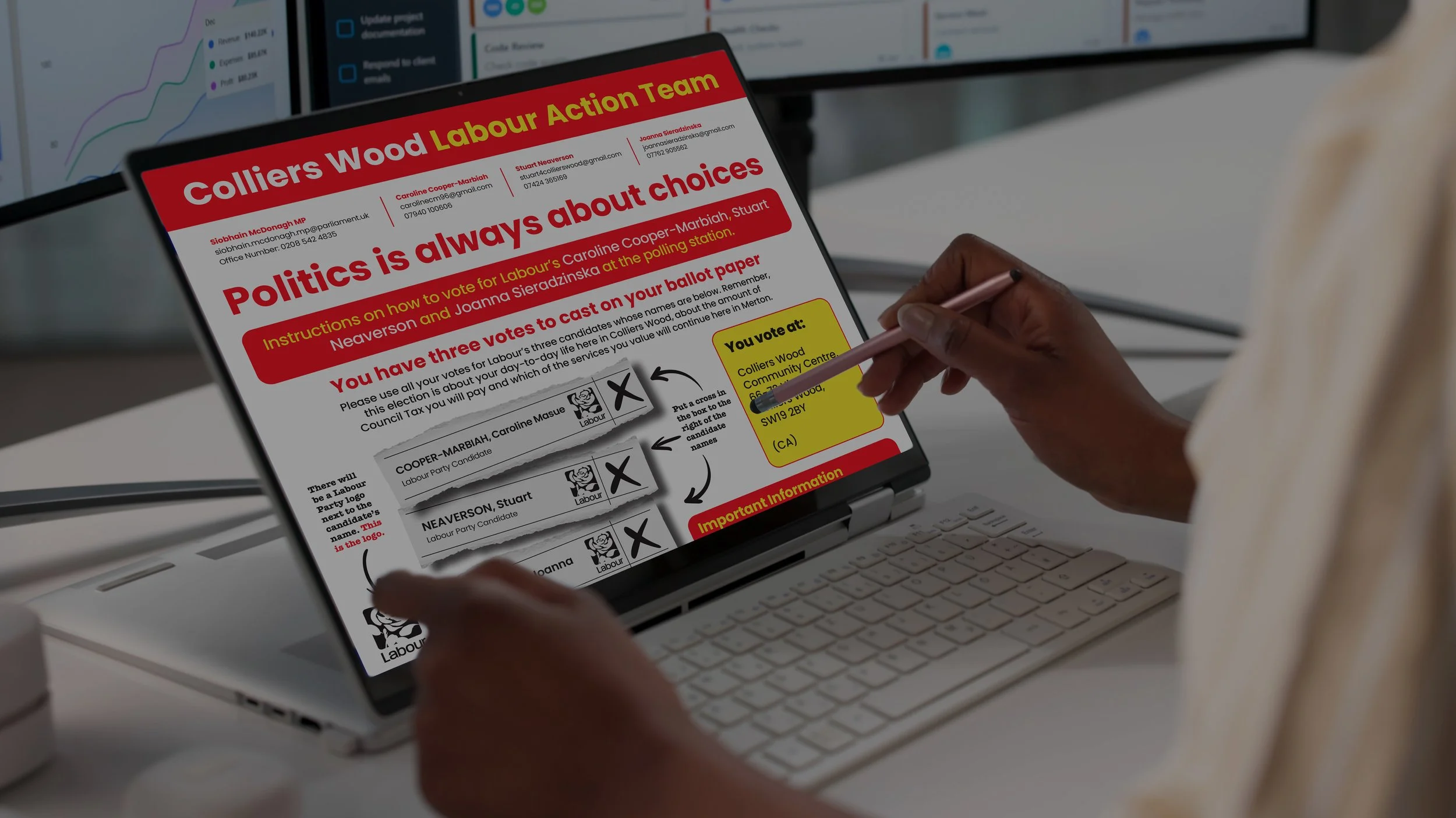 Email marketing & web development to promote campaign messaging
