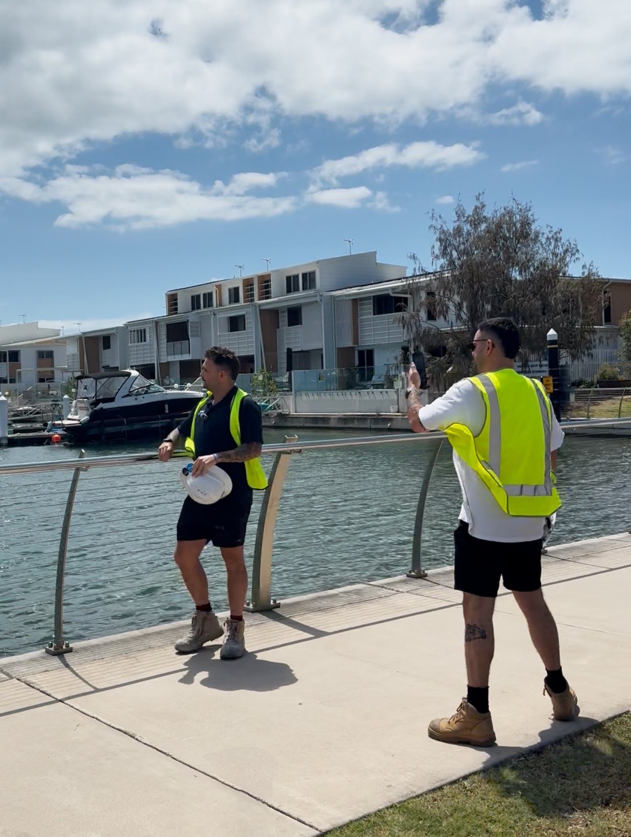 toscano creative filming on site content construction with client. social media marketing