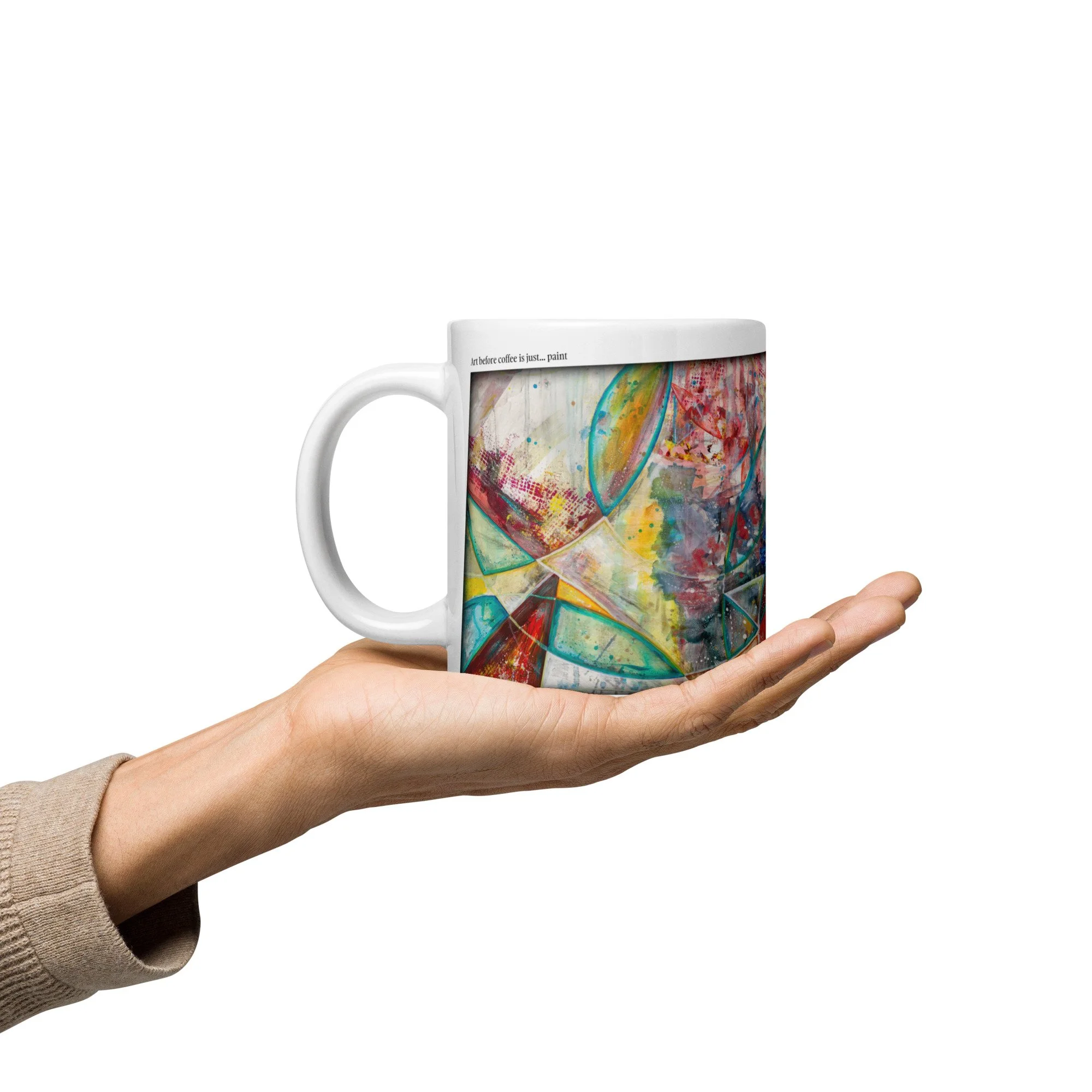 Through Shattered Garden Light - White glossy mug