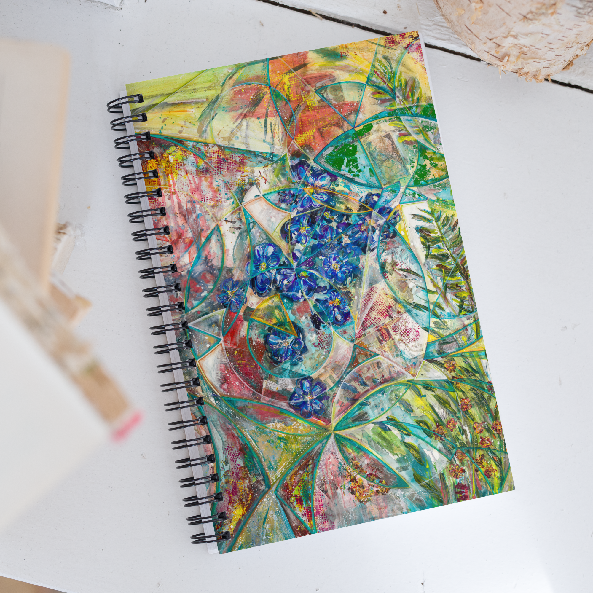 Through Shattered Garden Light - Spiral notebook