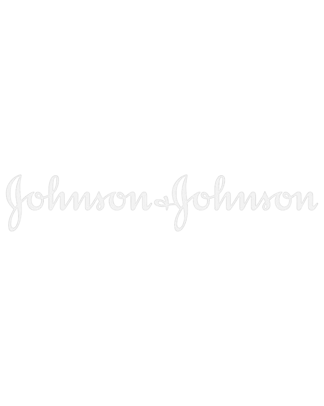 Johnson & Johnson logo in white across a black background.