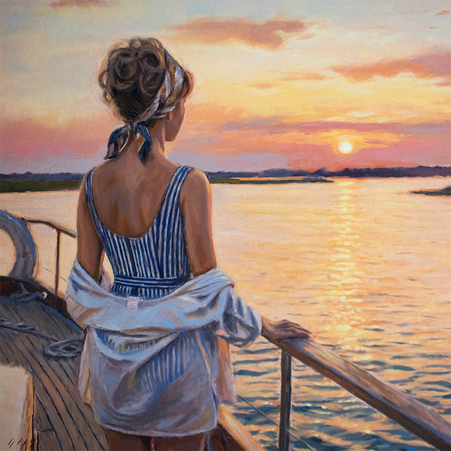 Available Soon - "Breezin'" - 24 x 24 in - Oil on Canvas
