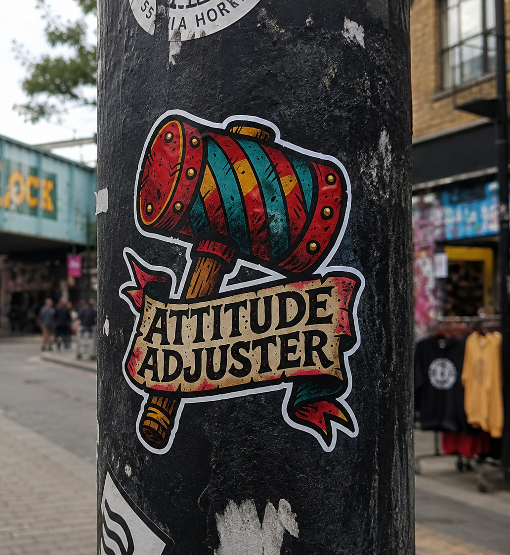Attitude Adjuster Sticker