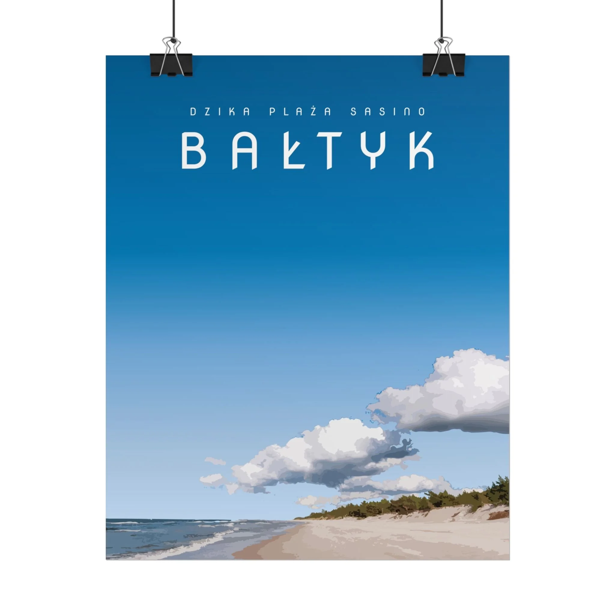Bałtyk Beach Poster — Rolled Coastal Print (Polish Baltic Sea)