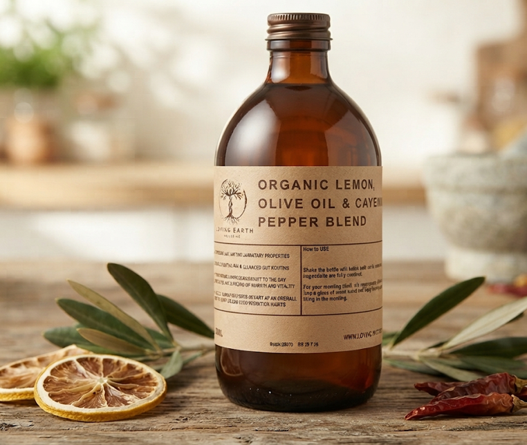 Organic Lemon, Olive Oil & Cayenne Pepper Blend 300ML