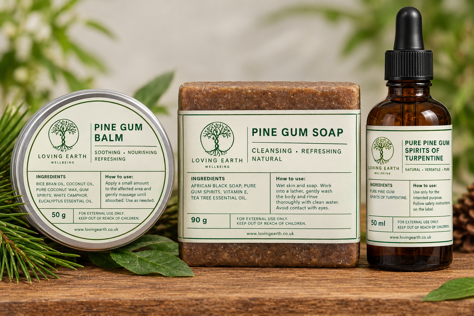 Pure Pine Gum Spirits of Turpentine Collection