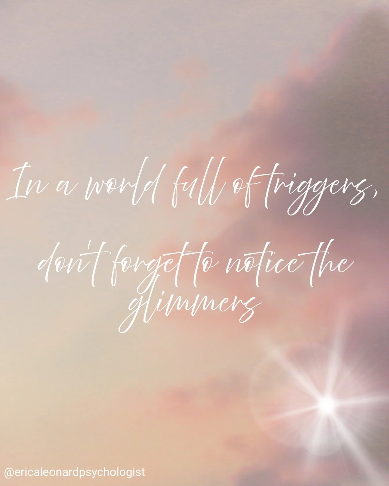 Glimmers activate your sense of safety ~ ☀️ on your skin, the way your 🐶 greets you, a song that feels like 🏠 

It&rsquo;s tiny cues that tell your nervous system: &ldquo;You&rsquo;re safe right now&rdquo; 🫶🏼

The more you notice glimmers, the mo