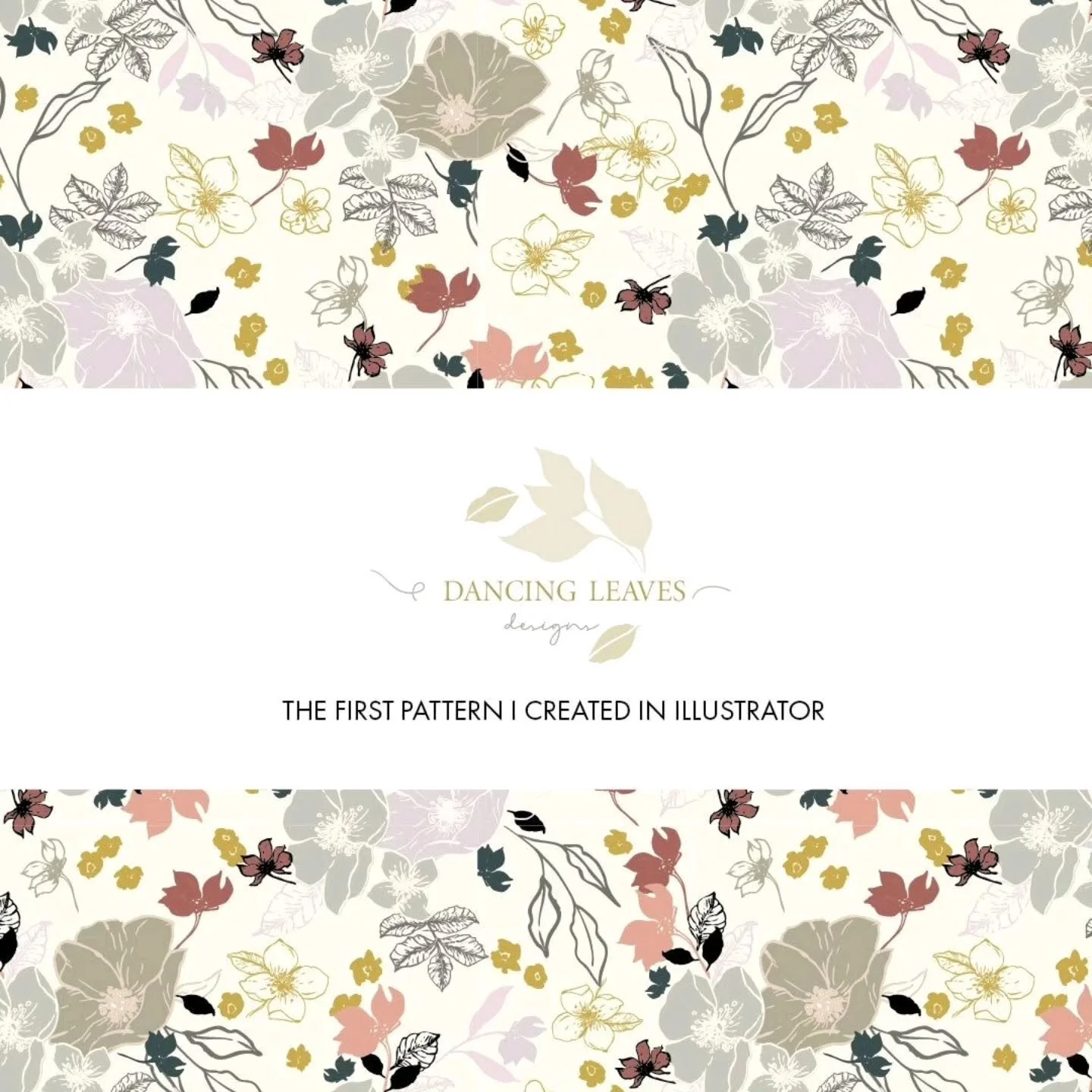Creative Highlights Posting Challenge!!
27&ndash;28 May Prompt: First Motif 

This was my very first repeat pattern created in Illustrator during @bonniechristine &rsquo;s free course, Pattern Week, back in 2025. At the time, I already had experience