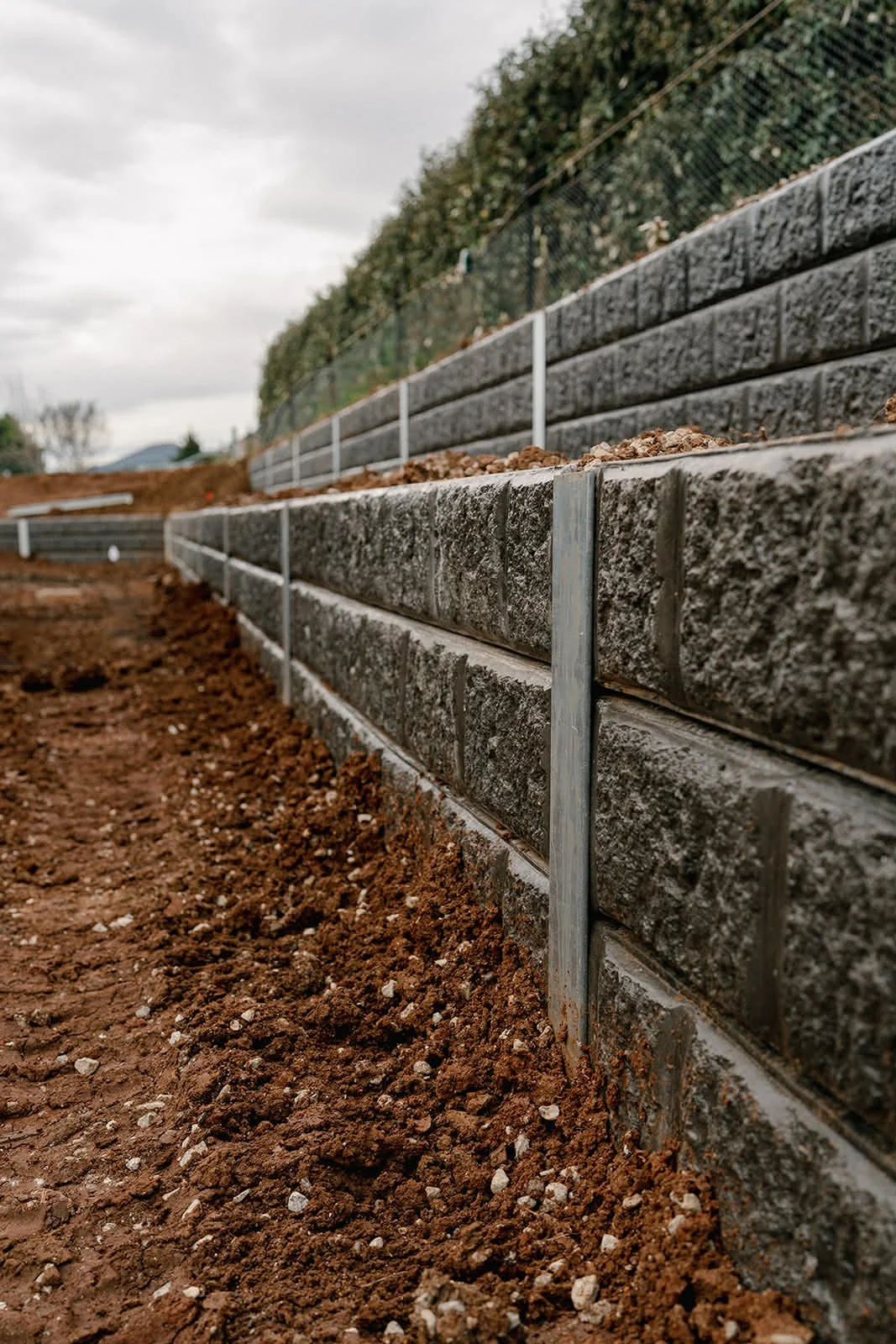 2 Tier Concrete Sleeper Wall By Simon Landscaping