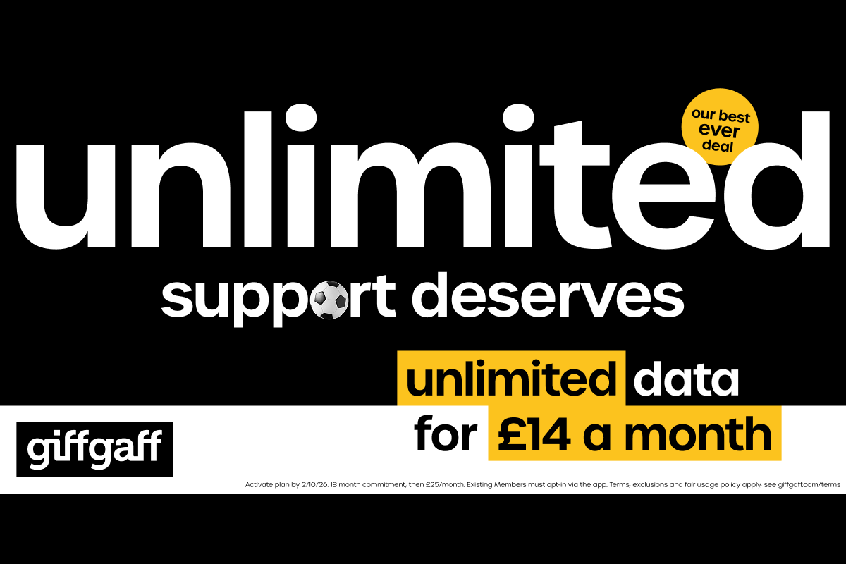 giffgaff offers Unlimited data for just £14 a month
