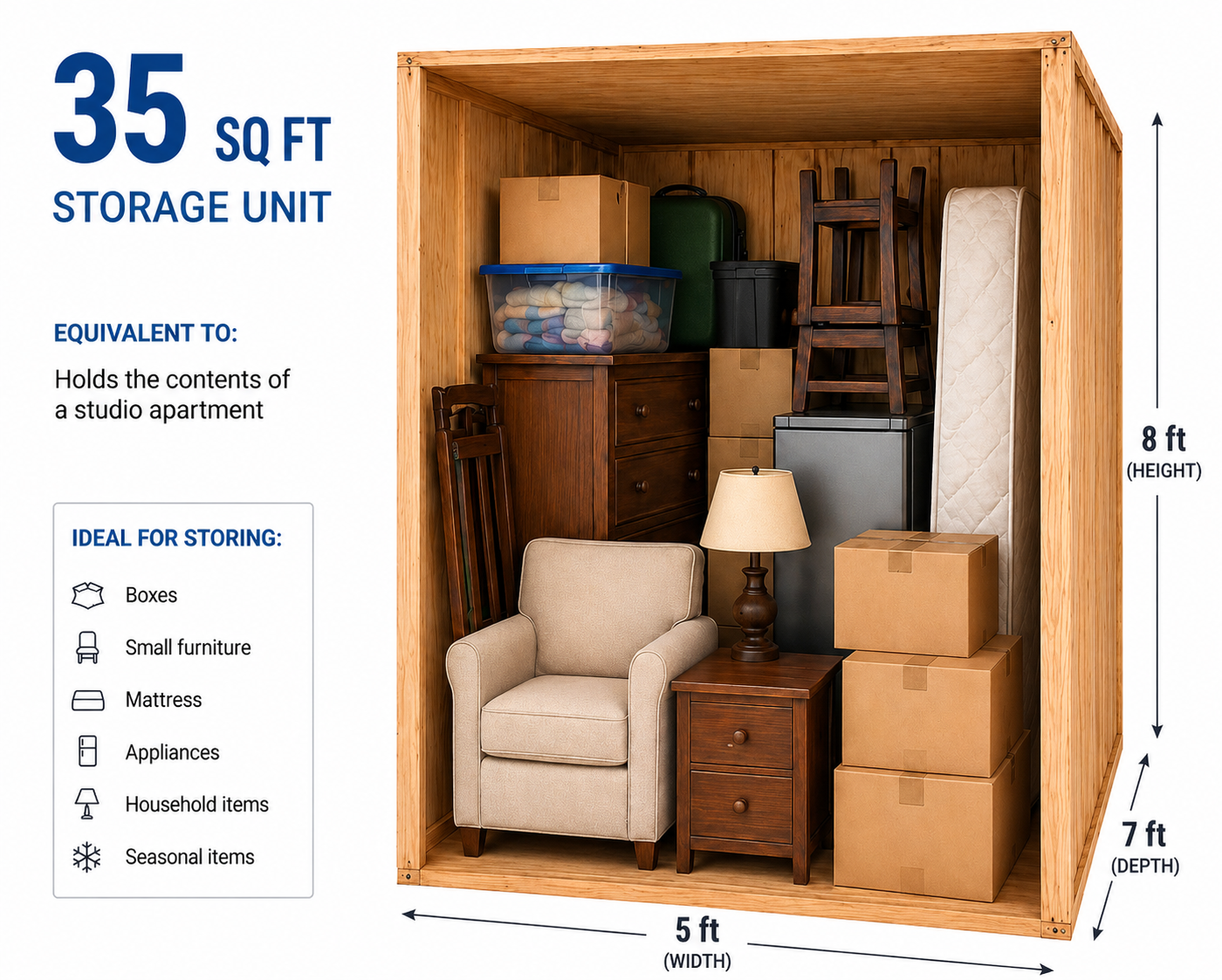 Secure indoor self storage units at Shetland Self Storage