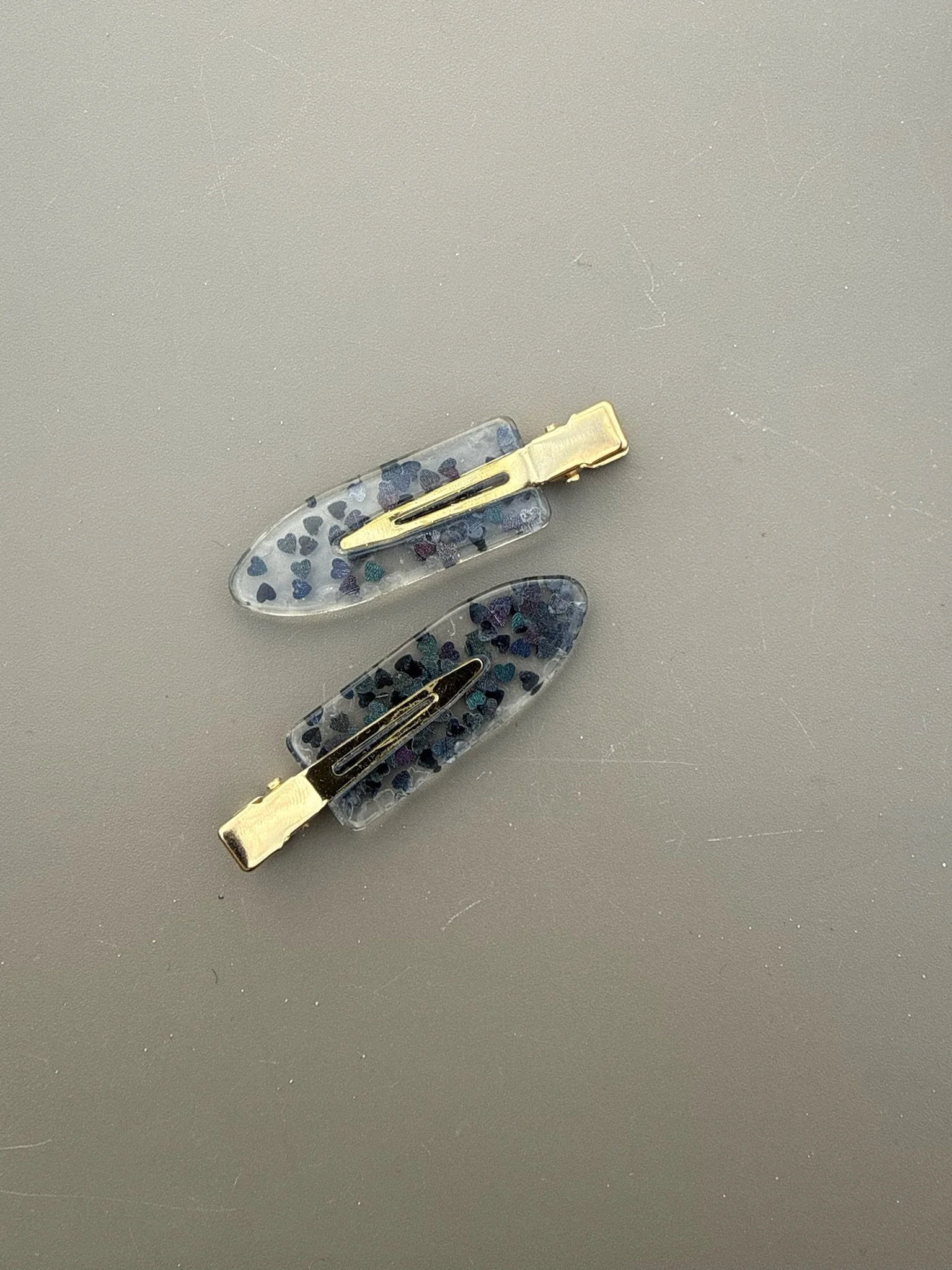 Haarspängchen Set in Transparent/Schwarz
