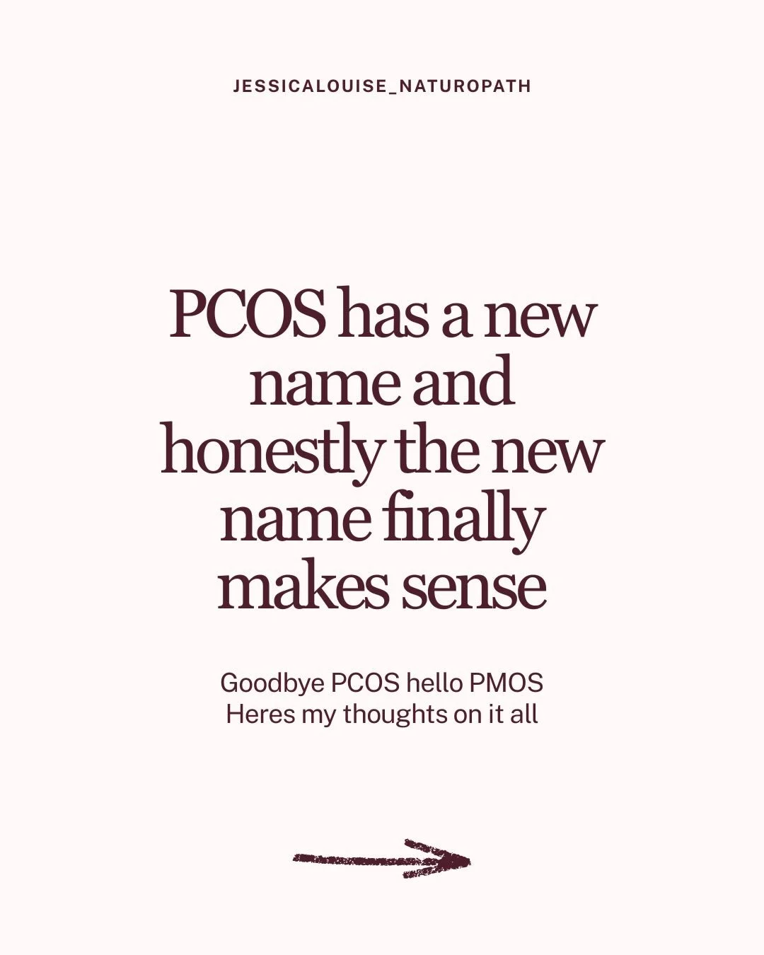 Say hello to PMOS poly endocrine metabolic ovarian syndrome. 

This name change was published in May 2026 with over 195 countries 22,000 women researchers and health professionals working together for over a decade to get a global consensus for this 