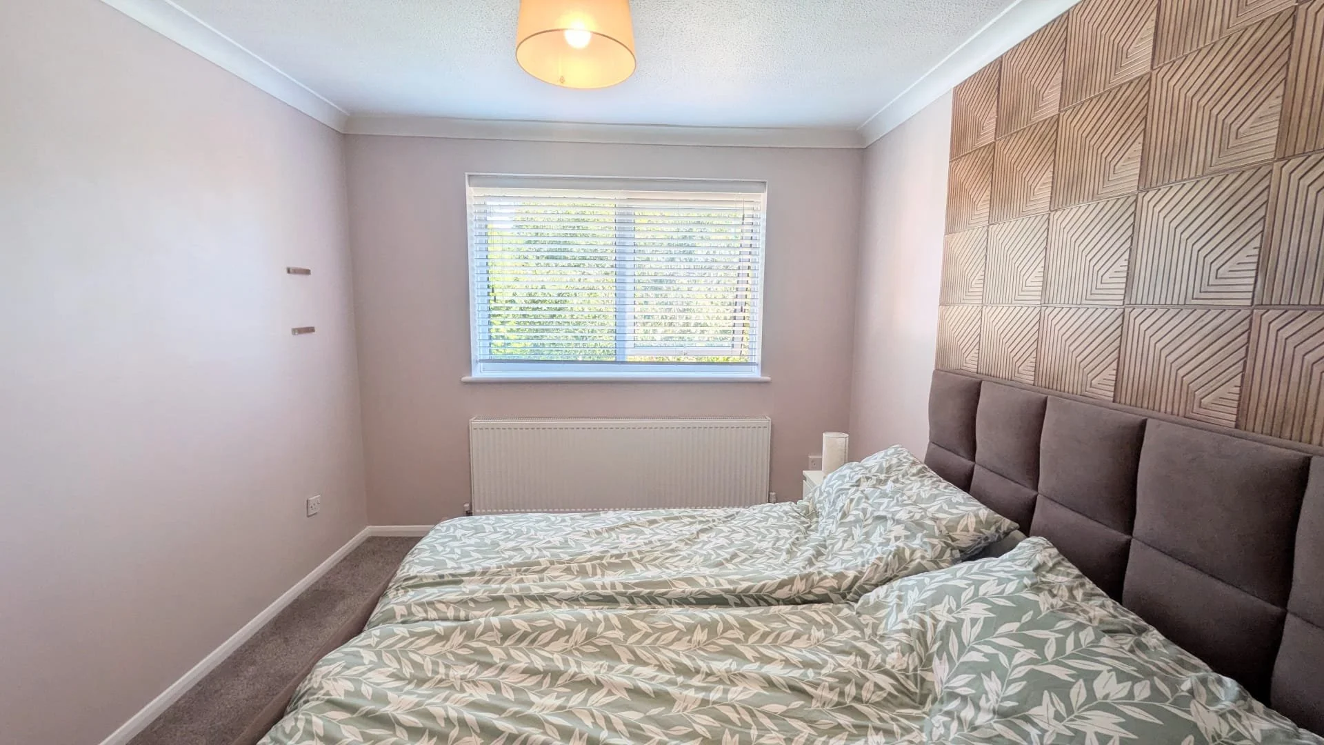 Two coats of silk paint on these beautifully smooth walls.