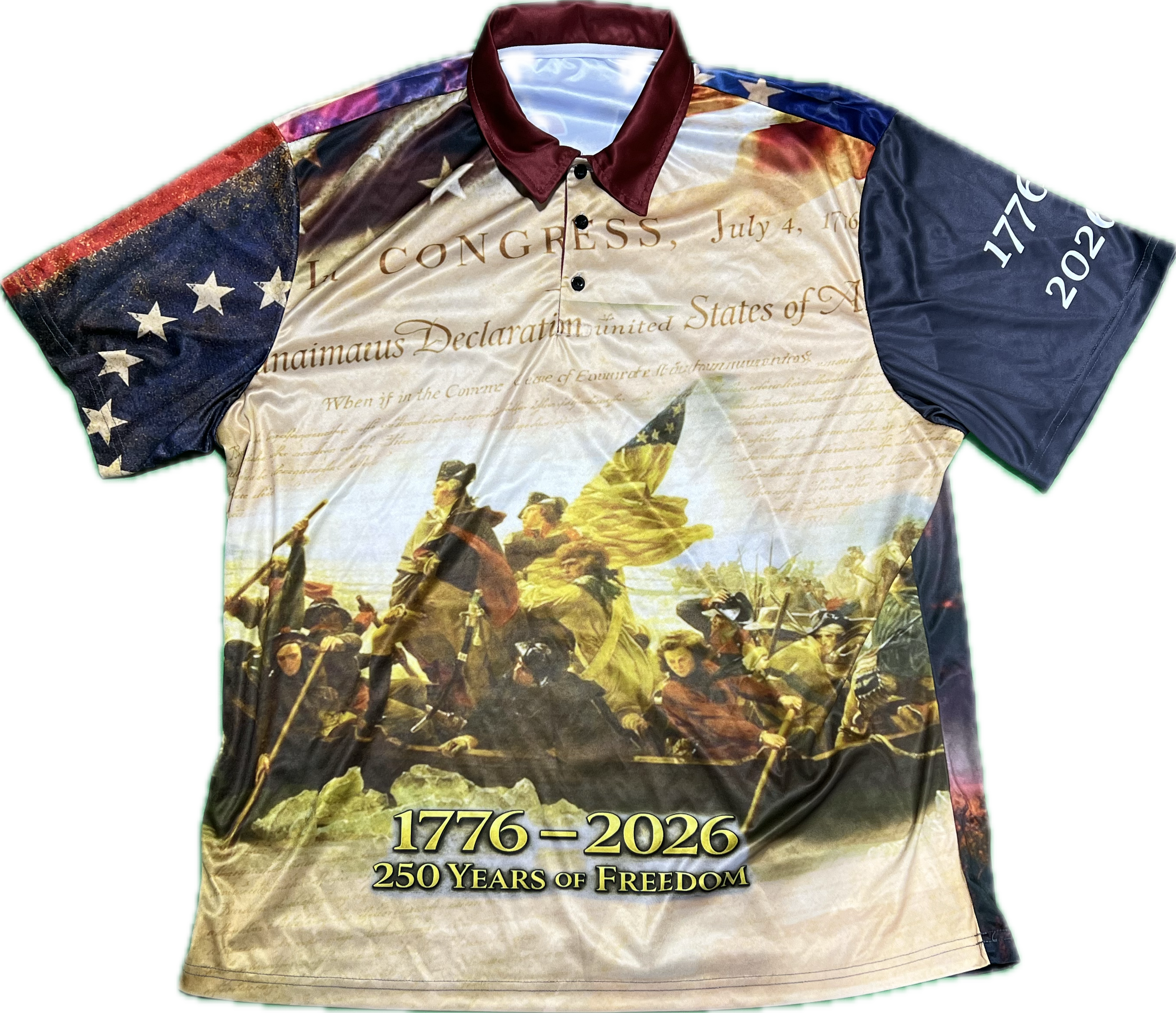 Patriotic 250th Anniversary Polo Shirt