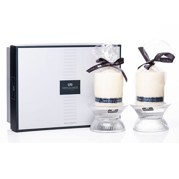 Emma Pillar Candle, Pair, 11cm diameter
