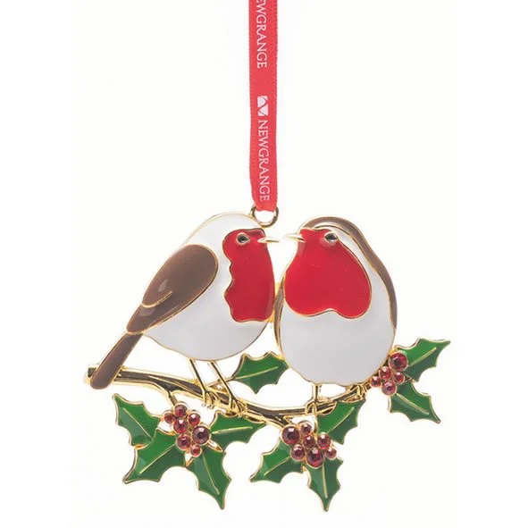 Hanging Robin Pair on Branch
